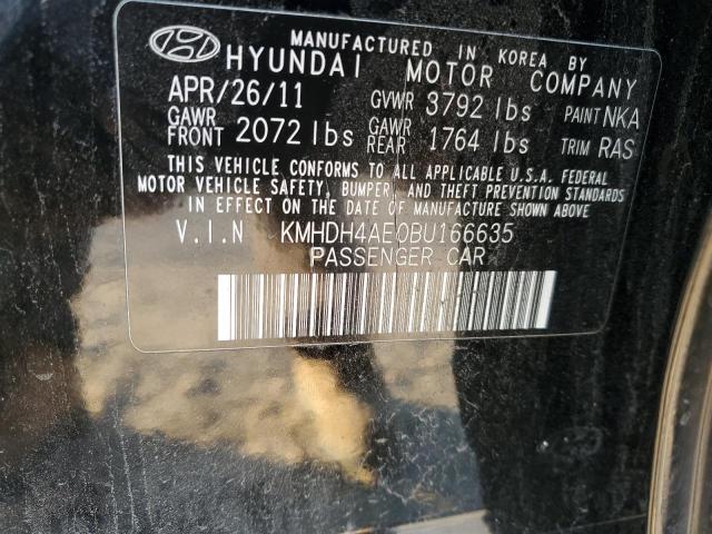 KMHDH4AE0BU166635 | 2011 Hyundai elantra gls