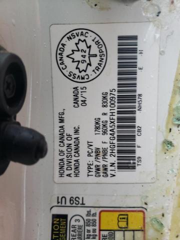 2015 HONDA CIVIC SI - 2HGFG4A5XFH100975