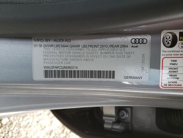 2018 AUDI S7 PRESTIG WAU2FAFC3JN080314
