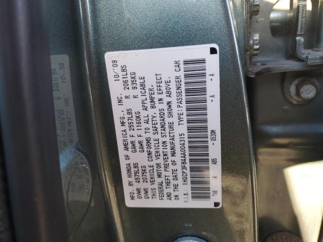 1HGCP3F84AA004315 | 2010 Honda accord exl