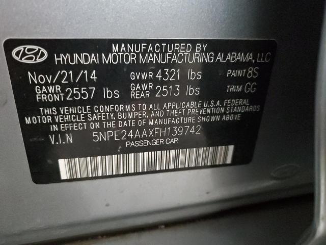 2015 Hyundai Sonata Eco 1.6L(VIN: 5NPE24AAXFH139742