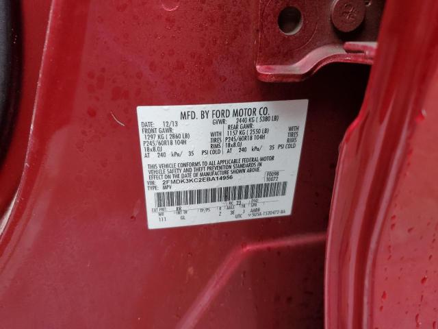 2FMDK3KC2EBA14956 | 2014 FORD EDGE LIMIT