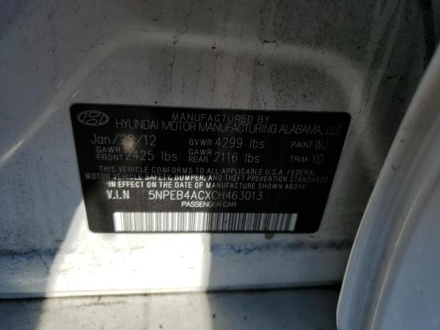 5NPEB4ACXCH463013 | 2012 Hyundai sonata gls