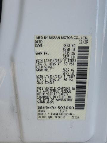 2019 NISSAN NV 1500 S - 1N6BF0KM7KN803060