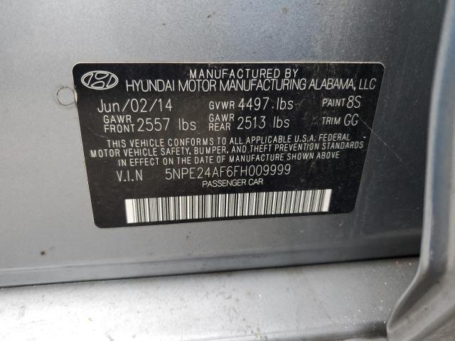 5NPE24AF6FH009999 | 2015 HYUNDAI SONATA SE