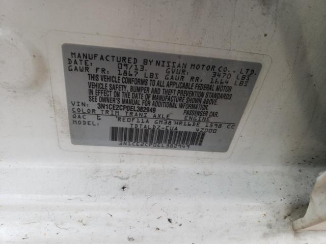 3N1CE2CP0EL382949 2014 Nissan Versa Note S