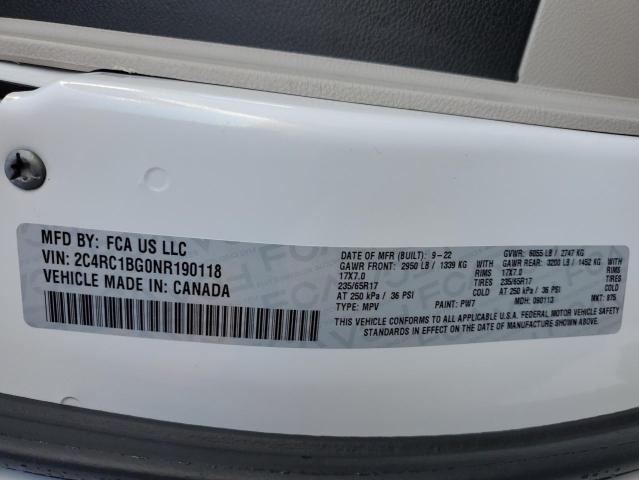 2C4RC1BG0NR190118 2022 CHRYSLER PACIFICA - Image 13