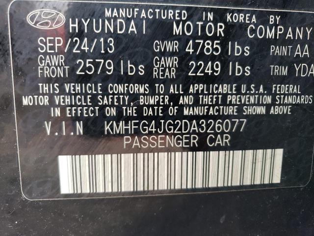 KMHFG4JG2DA326077 2013 Hyundai Azera