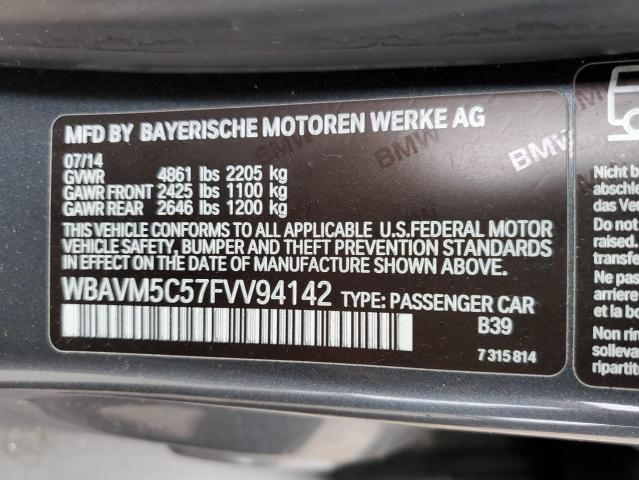 2015 BMW X1 XDRIVE3 WBAVM5C57FVV94142