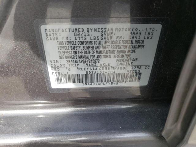 3N1AB7AP6FY245972 | 2015 NISSAN SENTRA S