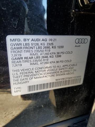 WA1DECF36N1023655 | 2022 Audi q3 premium s line 45