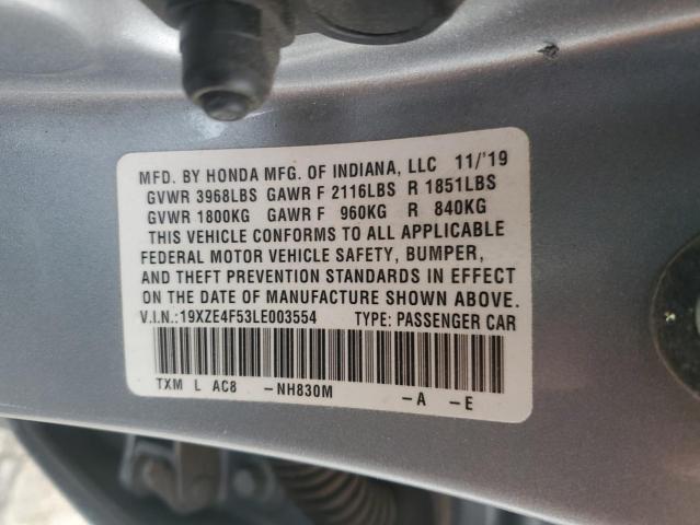 19XZE4F53LE003554 | 2020 HONDA INSIGHT EX