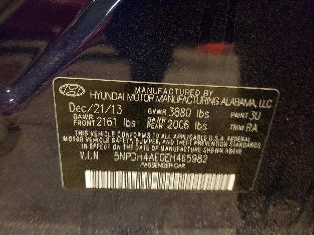 5NPDH4AE0EH465982 | 2014 HYUNDAI ELANTRA SE