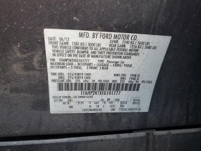 1FAHP2KTXEG101777 | 2014 FORD TAURUS SHO