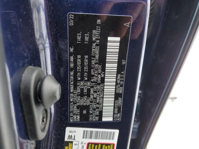 VIN 5TDGZRBH1NS575935 2022 Toyota Highlander, Xle no.14