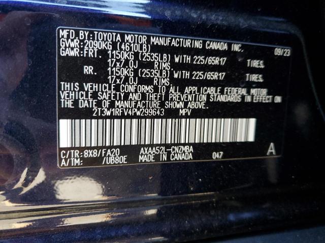 2T3W1RFV4PW299643 | 2023 TOYOTA RAV4 XLE