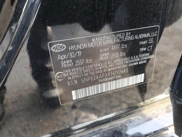 5NPE24AFXKH792643 | 2019 HYUNDAI SONATA SE