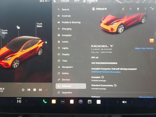 7SAYGDEEXPA155953 | 2023 TESLA MODEL Y