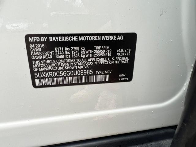 5UXKR0C56G0U08985 2016 BMW X5, photo no. 10