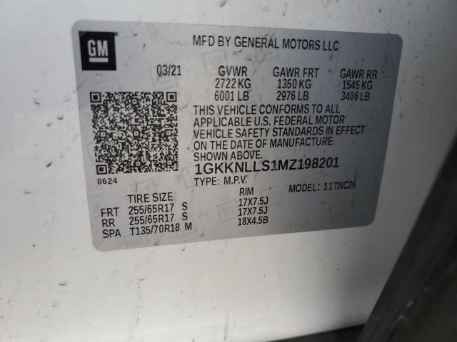 1GKKNLLS1MZ198201 | 2021 GMC ACADIA AT4