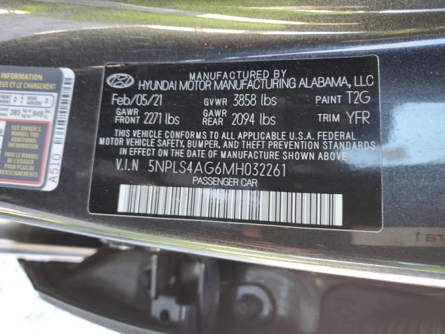 5NPLS4AG6MH032261 | 2021 Hyundai elantra sel