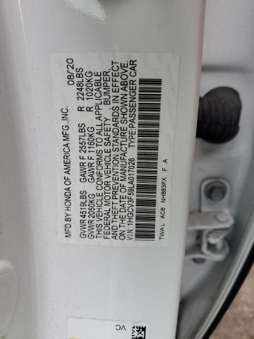 1HGCV3F59LA017026 | 2020 HONDA ACCORD HYB