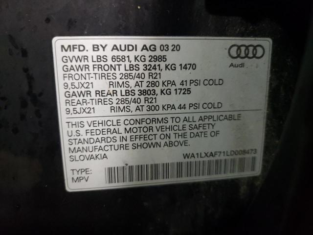 WA1LXAF71LD008473 2020 AUDI Q7, photo no. 13