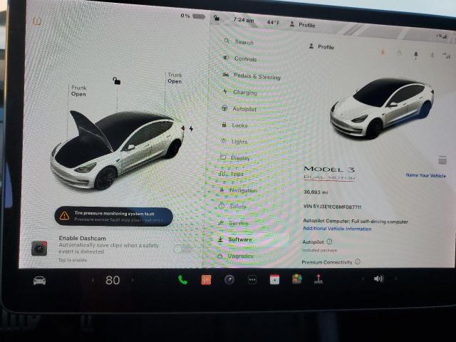 5YJ3E1EC6MF087711 | 2021 Tesla model 3