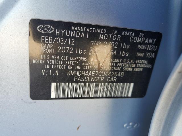 2012 Hyundai Elantra Gls VIN: KMHDH4AE7CU442648 Lot: 76071833