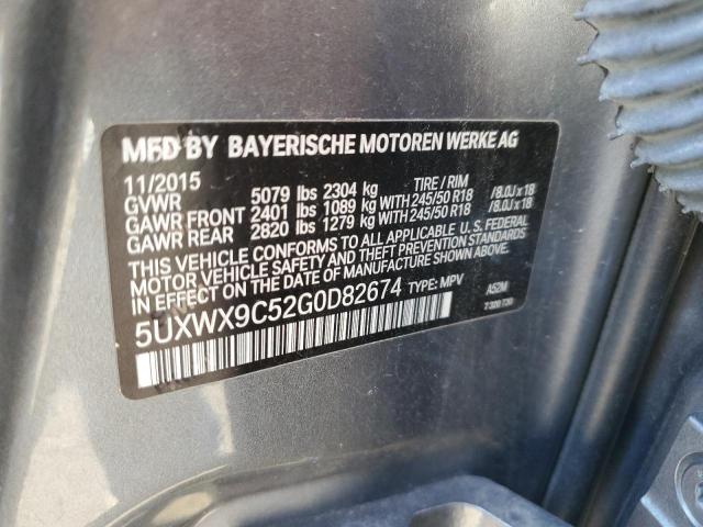 5UXWX9C52G0D82674 | 2016 BMW X3 XDRIVE2