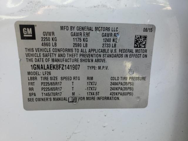 1GNALAEK8FZ141907 | 2015 CHEVROLET EQUINOX LS