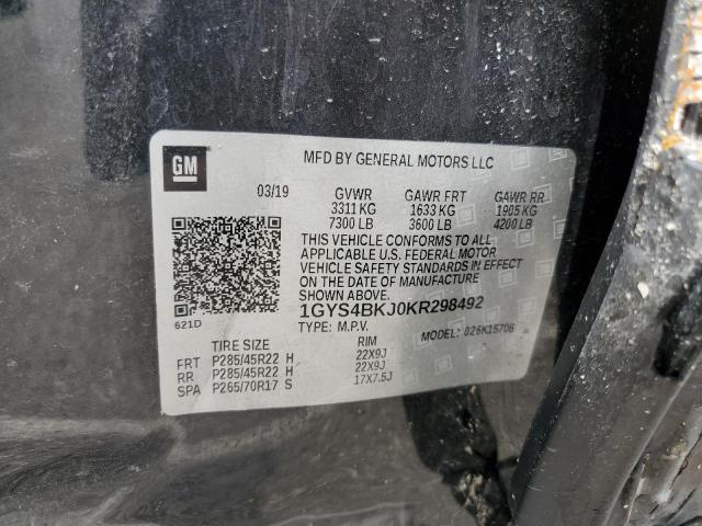 2019 CADILLAC ESCALADE L - 1GYS4BKJ0KR298492