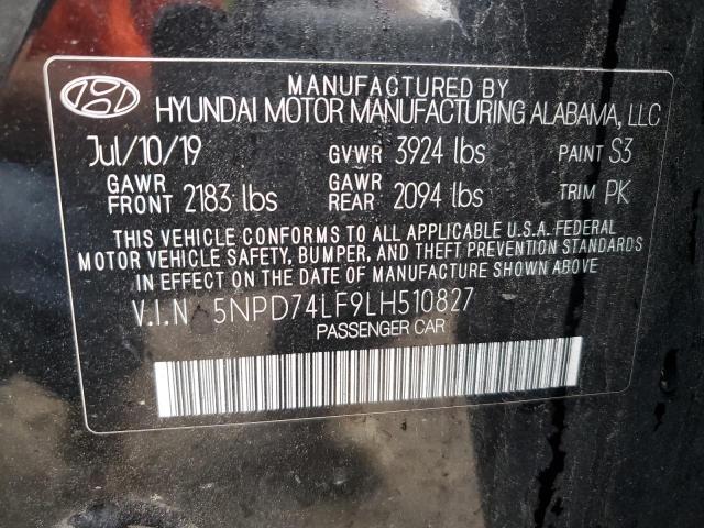 VIN 5NPD74LF9LH510827 2020 HYUNDAI ELANTRA no.12