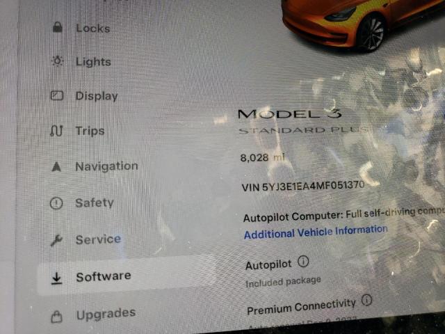 5YJ3E1EA4MF051370 | 2021 TESLA MODEL 3