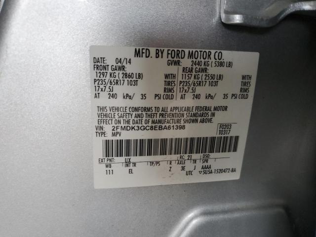 2FMDK3GC8EBA61398 | 2014 FORD EDGE SE