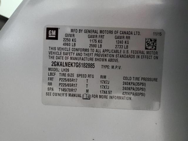 2016 GMC TERRAIN SL - 2GKALNEK7G6182885