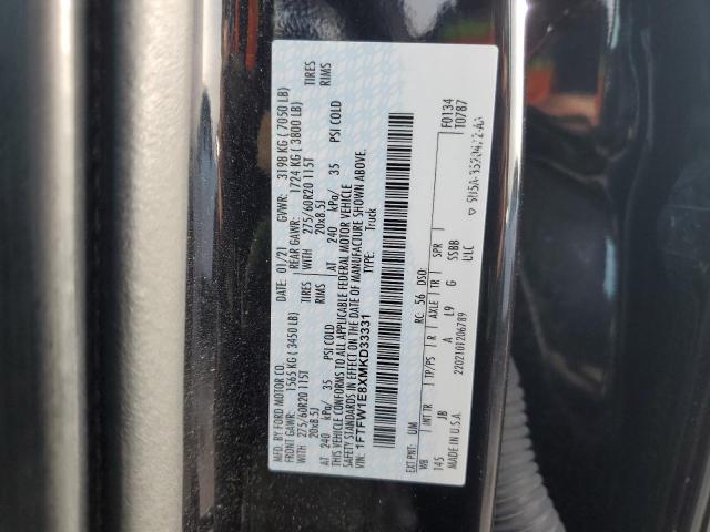 2021 FORD F150 SUPER - 1FTFW1E8XMKD33331