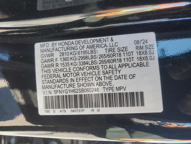 2025 HONDA PILOT TRAI 5FNYG1H62SB060248