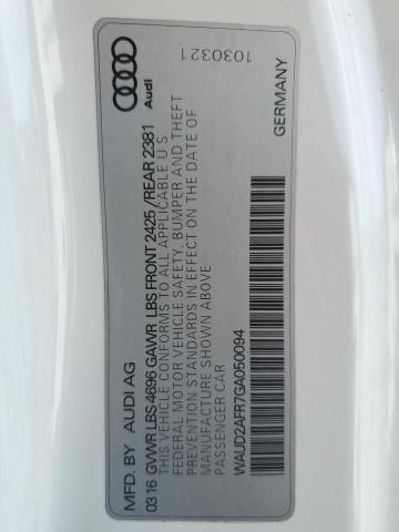 2016 AUDI A5 PREMIUM - WAUD2AFR7GA050094