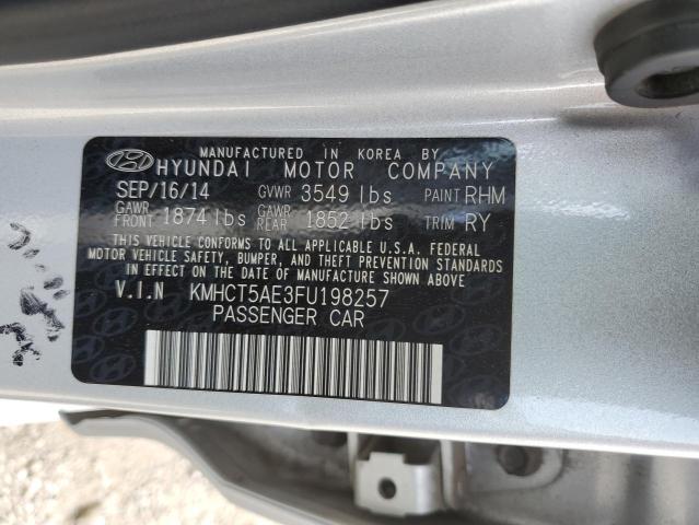 2015 HYUNDAI ACCENT GS KMHCT5AE3FU198257