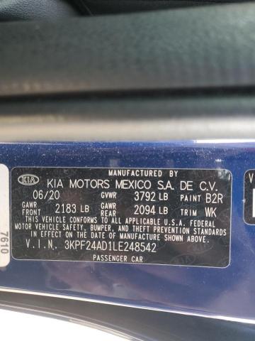 VIN 3KPF24AD1LE248542 2020 KIA FORTE no.12