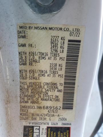2022 NISSAN FRONTIER S - 1N6ED1CL3NN689562