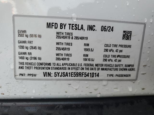2024 TESLA MODEL S - 5YJSA1E59RF541014
