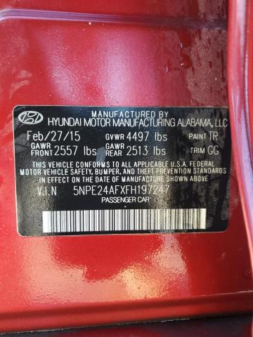 2015 HYUNDAI SONATA SE - 5NPE24AFXFH197247