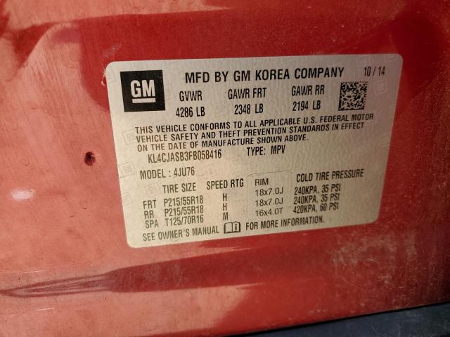 2015 BUICK ENCORE - KL4CJASB3FB058416