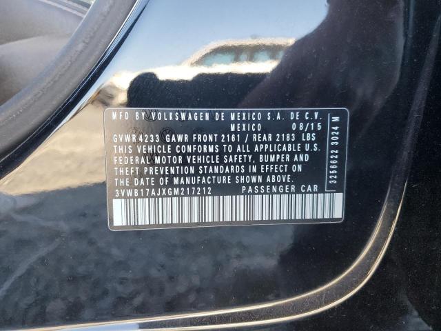 2016 VOLKSWAGEN JETTA SPOR - 3VWB17AJXGM217212