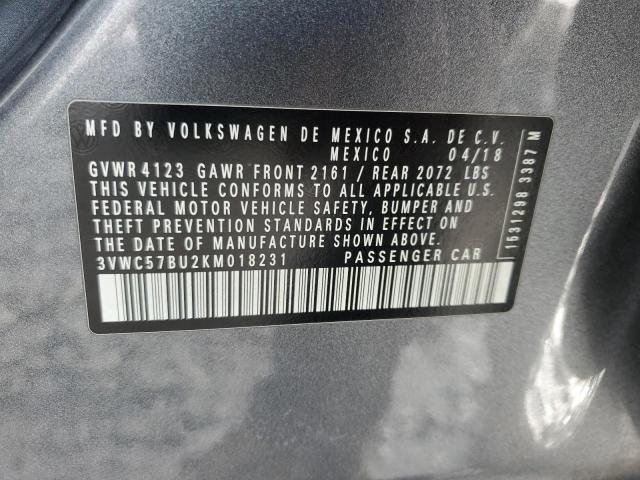 2019 VOLKSWAGEN JETTA S - 3VWC57BU2KM018231