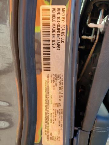 2022 DODGE DURANGO PU 1C4RDJFG1NC184957