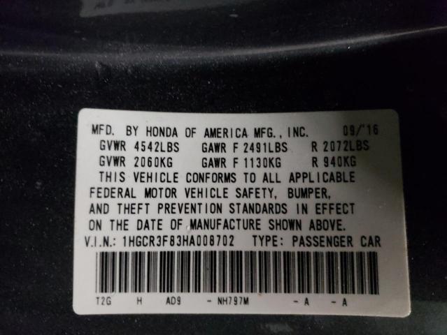2017 HONDA ACCORD EXL - 1HGCR3F83HA008702
