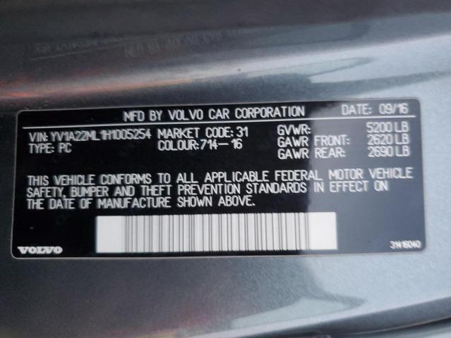 VIN YV1A22ML1H1005254 2017 VOLVO S90 no.12